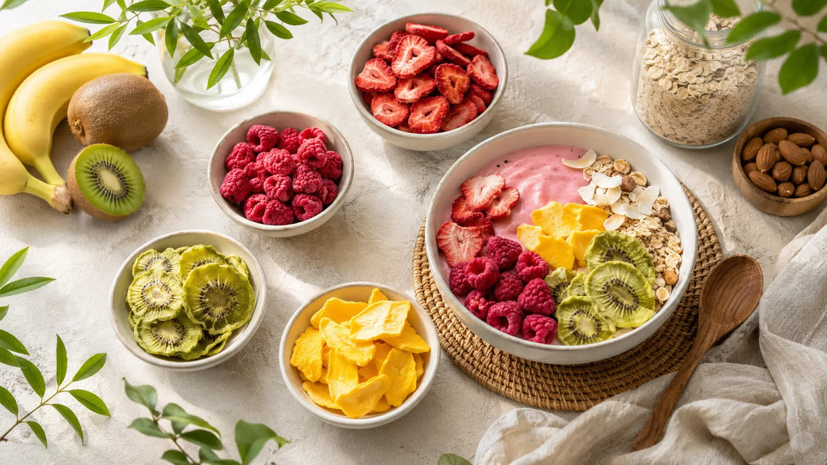 Vegane Snacks: Warum gefriergetrocknete Früchte perfekt in eine pflanzliche Ernährung passen
