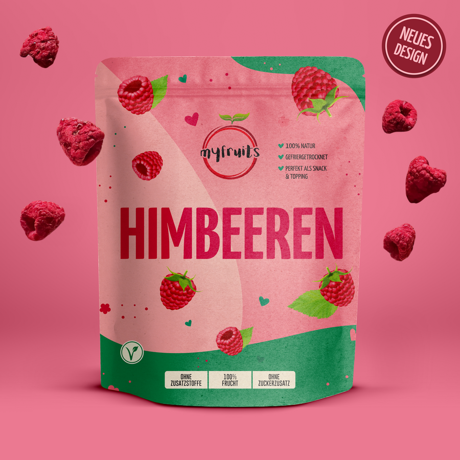 Gefriergetrocknete Himbeeren 70g, B-Ware.