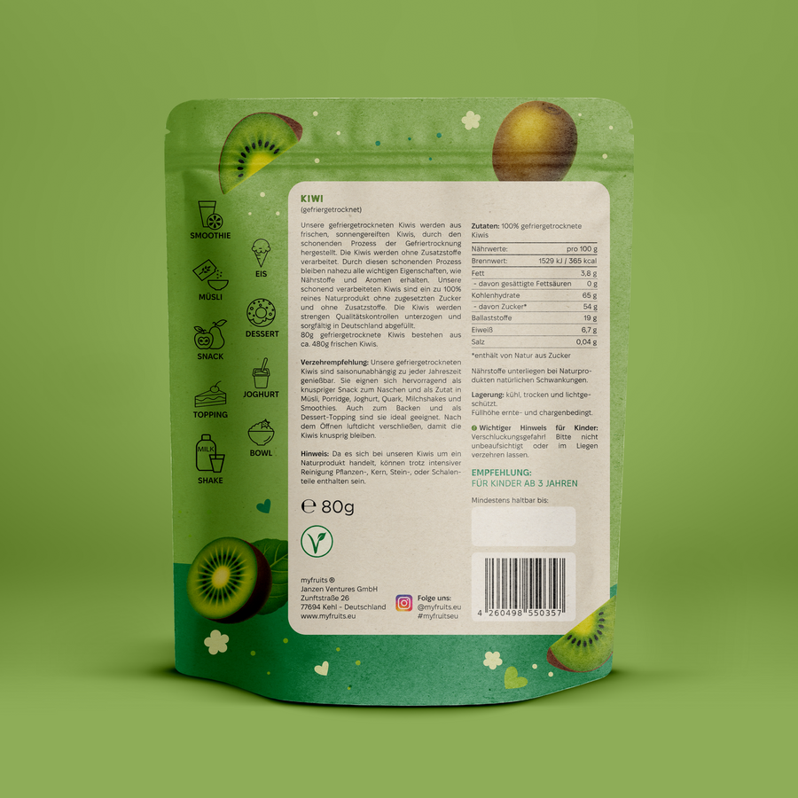 Gefriergetrocknete Kiwi